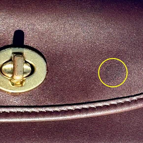 Coach Vintage Leather Turn Lock Case Wallet Mahogany Brass 7171 - Picture 12 of 15